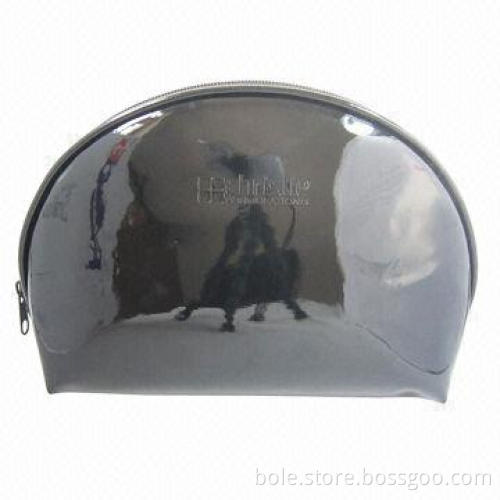 Half Moon-shaped Cosmetic Bag with Nylon Zipper for Promotional Purpose
